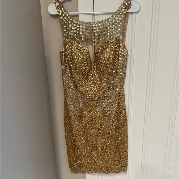 Sherri Hill | Dresses | Sherri Hill Gold Sequin Sleeveless Dress | Poshmark